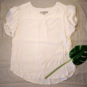 Soft & Flowing Off White Blouse